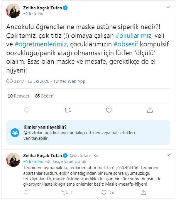 Bilim Kurulu Üyesi Tufan'dan velilere uyarı: 'Anaokulu öğrencilerine maske üstüne siperlik nedir?' - Resim : 1