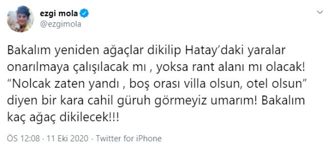 Ezgi Mola'ya trollerden Hatay linci - Resim : 1