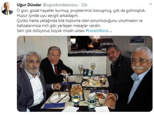 Uğur Dündar'dan duygusal Levent Kırca paylaşımı - Resim : 1