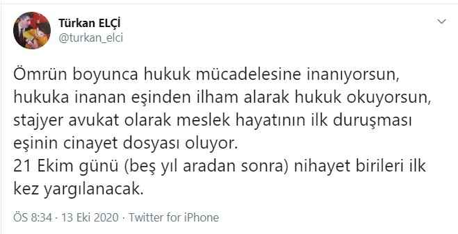 Türkan Elçi, eşi Tahir Elçi'nin davasına stajyer avukat olarak katılacak - Resim : 1