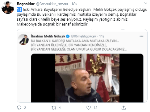 Rasim Ozan peşini bırakmıyor: Gökçek'in paylaşımı Boşnakların tepkisini çekti - Resim : 2