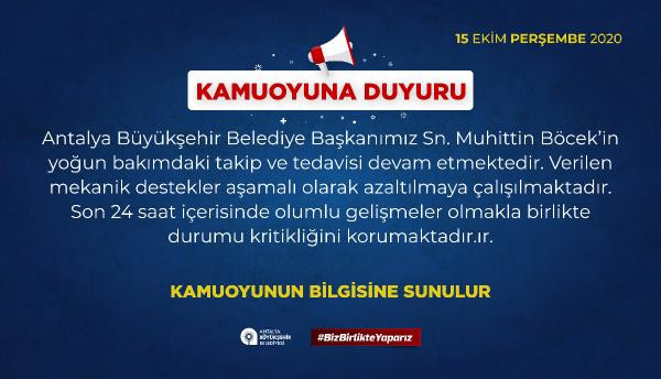 Yoğun bakımda tedavi gören Muhittin Böcek'in sağlık durumu hakkında son gelişme - Resim : 1