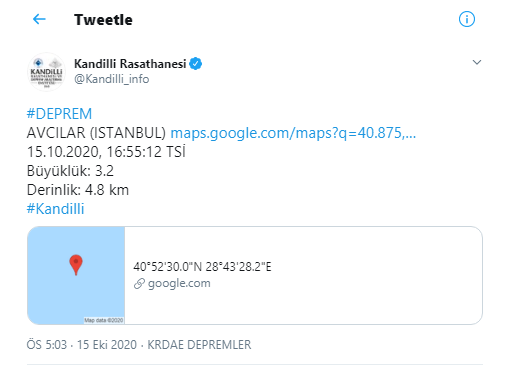 İstanbul'da 3.2 büyüklüğünde deprem - Resim : 1