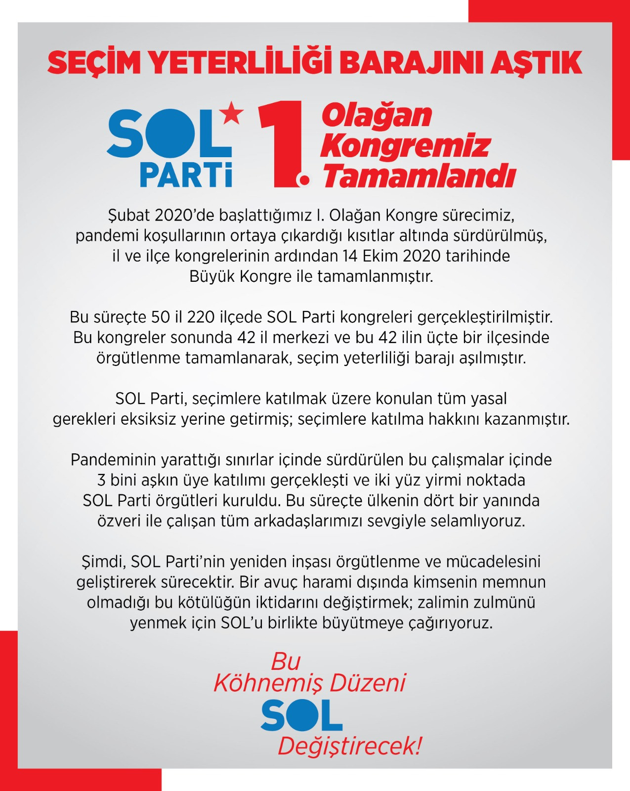 SOL Parti açıkladı: Seçime katılma hakkı kazandık - Resim : 1