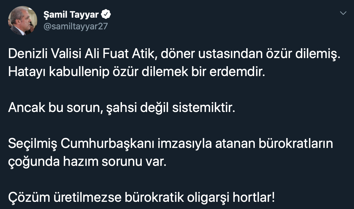 Şamil Tayyar'dan Erdoğan göndermeli Vali eleştirisi - Resim : 1