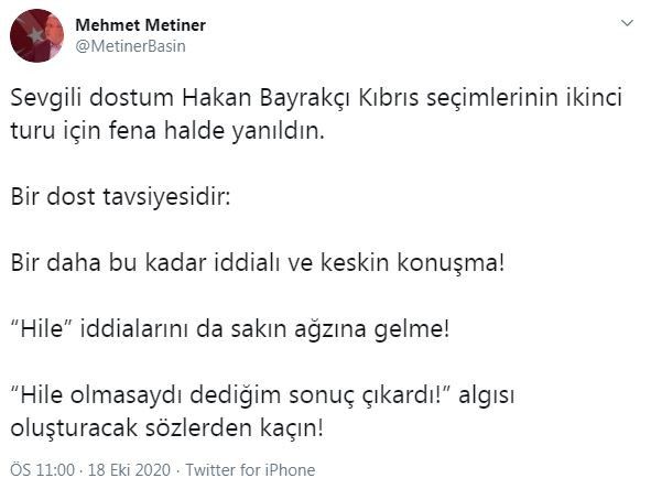 Mehmet Metiner'den Hakan Bayrakçı'ya anket çıkışı - Resim : 2
