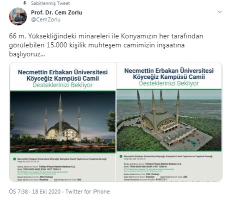 Torpil iddialarıyla gündeme gelen rektör cami için para topluyor - Resim : 1