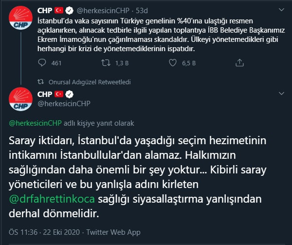 CHP'den Fahrettin Koca'ya çok sert Ekrem İmamoğlu tepkisi - Resim : 1