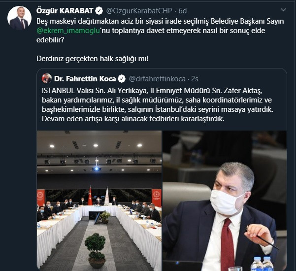 Özgür Karabat'tan İmamoğlu tepkisi: Beş maskeyi dağıtmaktan aciz... - Resim : 1
