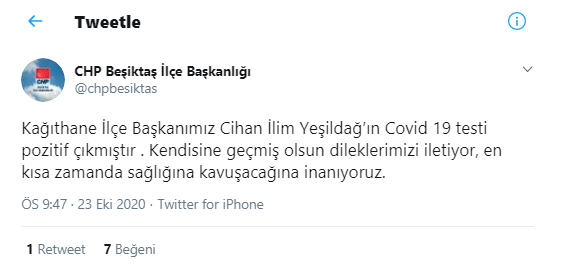 CHP İstanbul'da ilçe başkanı koronavirüse yakalandı - Resim : 1