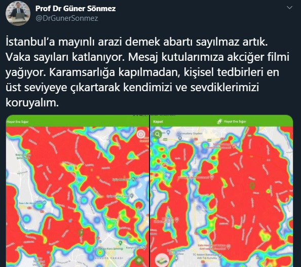 İstanbul mayınlı arazi gibi: Şoke eden koronavirüs haritası! - Resim : 6