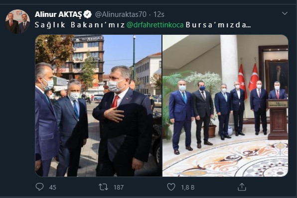 Bursa'da 'ani' gelişmeyen pandemi toplantısına AKP'li belediye başkanı katıldı - Resim : 1