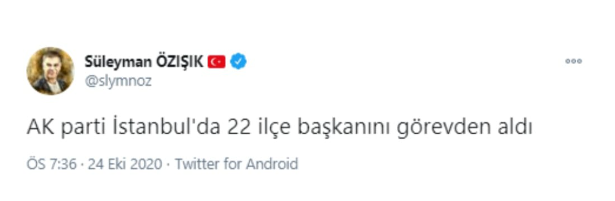 AKP'de deprem! 22 ilçe başkanı görevden alındı - Resim : 1