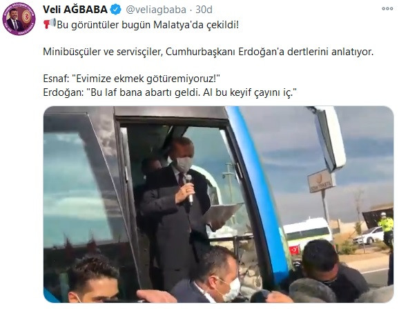 Erdoğan'dan 'Evimize ekmek götüremiyoruz!' diyen esnafa: Al bu keyif çayını iç - Resim : 1