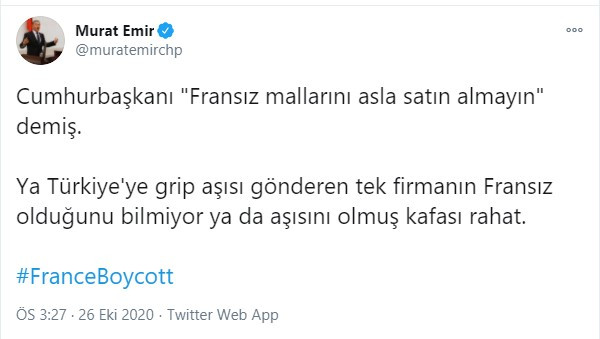 Erdoğan 'boykot' dedi ama... Türkiye'ye grip aşısı gönderen tek firma Fransız çıktı! - Resim : 1