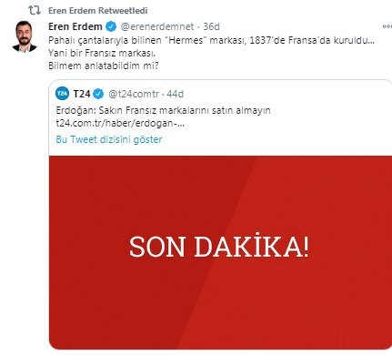 Boykot çağrısı yapan Erdoğan'a 'Hermes' hatırlatması! Emine Erdoğan şimdi ne yapacak? - Resim : 1