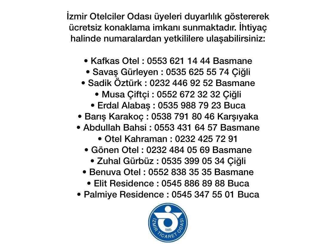 İşte İzmir'de ücretsiz konaklama sağlayacak yerler - Resim : 1