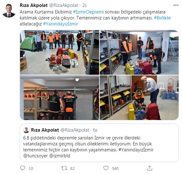 İzmir'e bir yardım eli de Beşiktaş Belediyesi'nden - Resim : 1