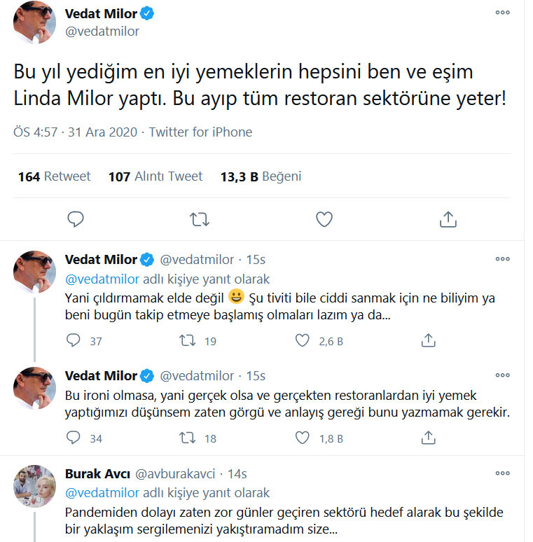 Vedat Milor'un tweeti yanlış anlaşılınca, sosyal medyada linç edildi - Resim : 1