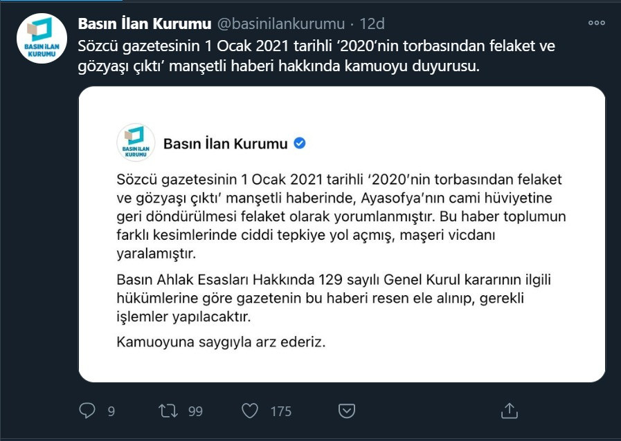 Sözcü'nün haberine inceleme başlatıldı! - Resim : 1