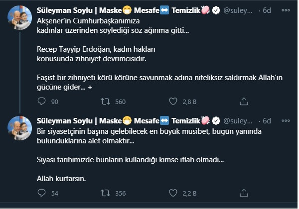 Süleyman Soylu'dan Meral Akşener'e Erdoğan tepkisi: Ağırıma gitti! - Resim : 1