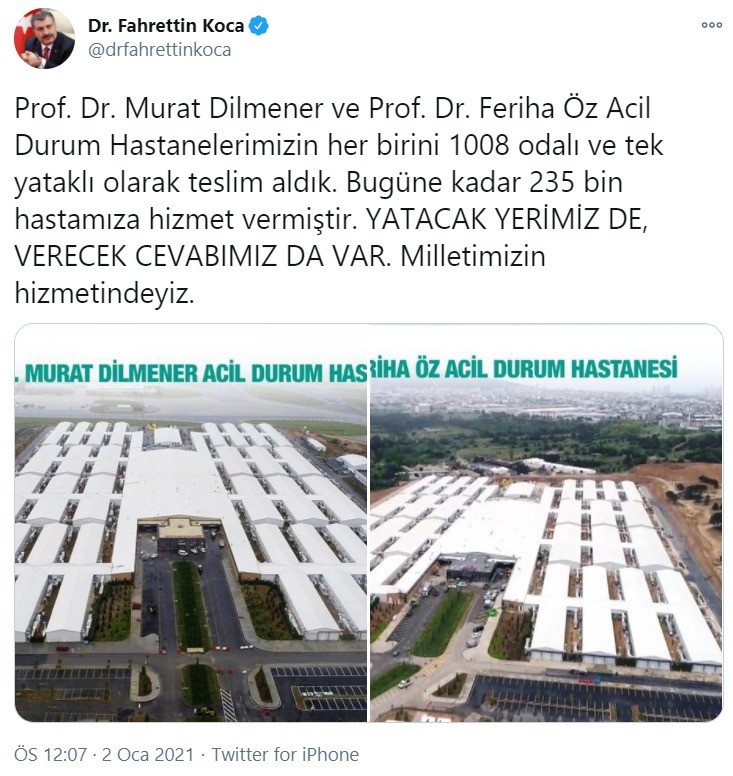 Bakan Koca: Yatacak yerimiz de, verecek cevabımız da var - Resim : 1