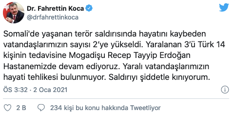 Somali'de Türk firmasının şantiyesine saldırı: Hayatını kaybedenlerin sayısı 2'ye yükseldi - Resim : 1