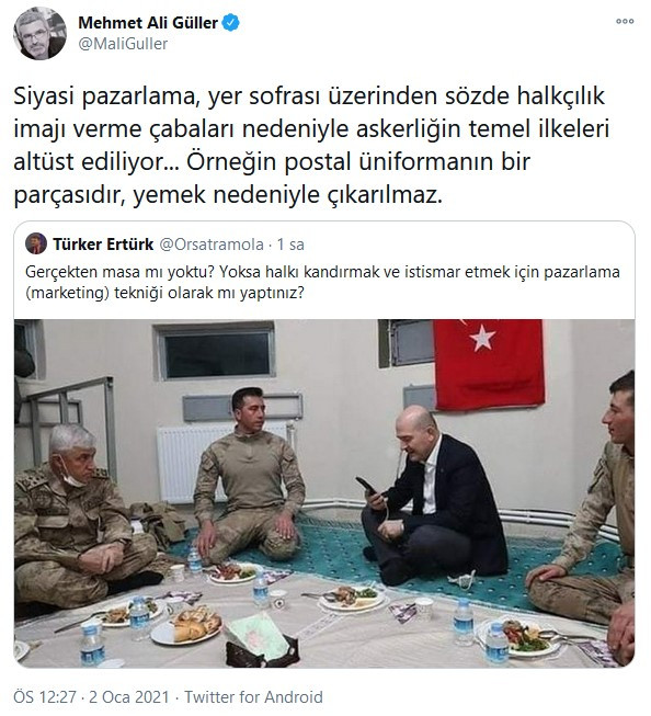 Sosyal medyada günün konusu Süleyman Soylu: Neden masa değil yer sofrası? - Resim : 4