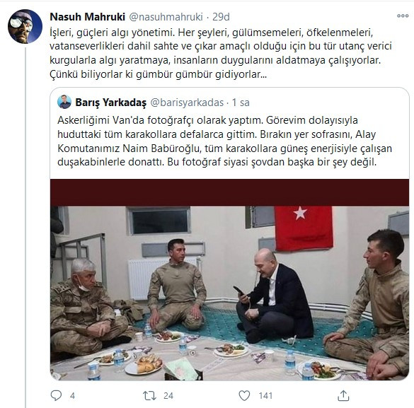 Sosyal medyada günün konusu Süleyman Soylu: Neden masa değil yer sofrası? - Resim : 6