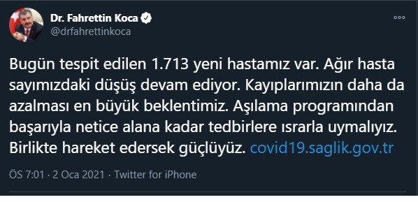 Türkiye'de koronavirüsten 202 kişi daha hayatını kaybetti! 11 bin 180 yeni vaka var - Resim : 2