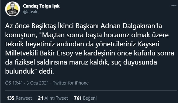 Candaş Tolga Işık, Beşiktaş'ın locasını basan ismi açıkladı - Resim : 2