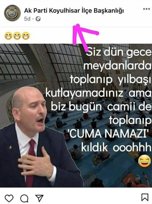 AKP'li başkan büyük tepki çeken yılbaşı paylaşımı için özür diledi - Resim : 2