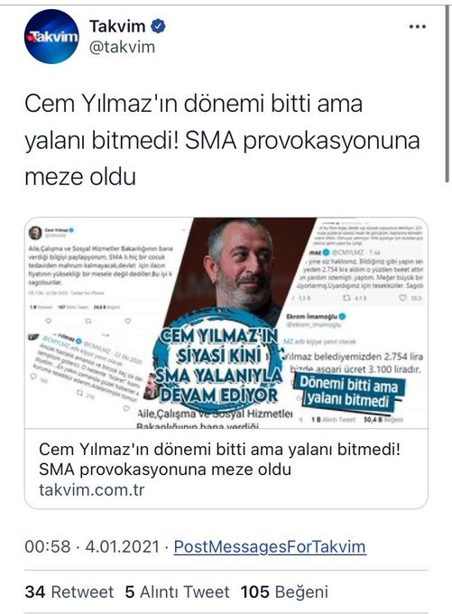 SMA çağrısı yapan Arda Turan'ı 'Kral' ilan eden Takvim, Cem Yılmaz'ı hain ilan etti - Resim : 4