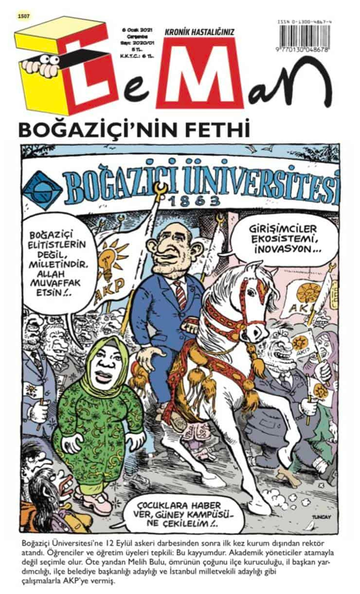 Leman'dan Boğaziçi'nin kayyum Rektörü Prof. Dr. Melih Bulu hakkında bomba kapak - Resim : 1