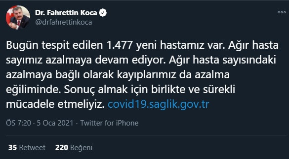 Türkiye'de koronavirüsten 194 kişi daha hayatını kaybetti! 14 bin 494 yeni 'vaka' var - Resim : 2