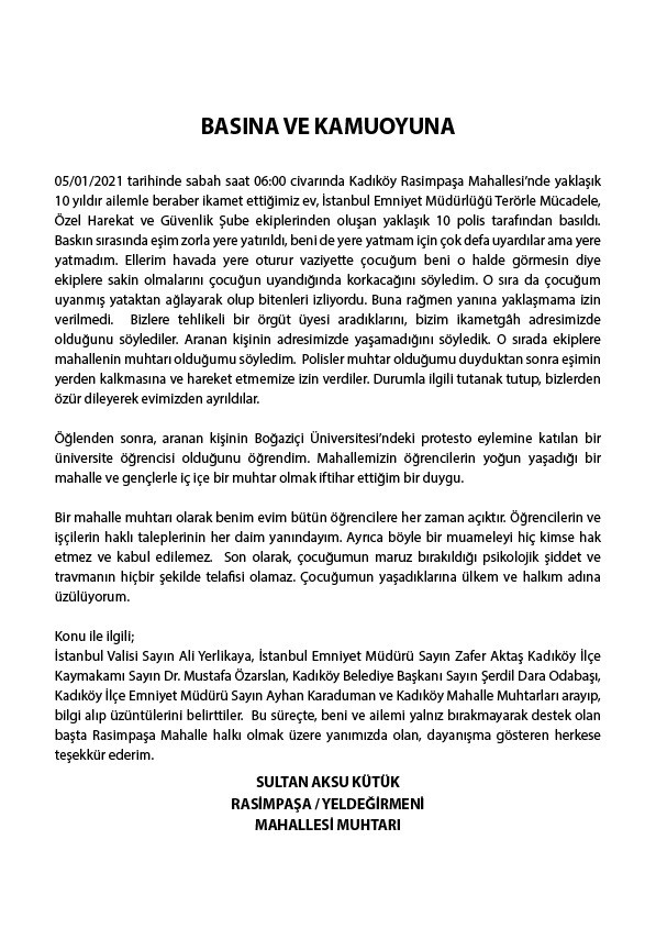 Boğaziçili öğrenciyi arayan polisler muhtarın evini bastı: 'Tehditlerle öğrencinin ismini sordular' - Resim : 2