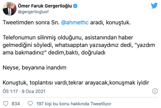 Ahmet Hakan ile görüştüğünü söyleyen Gergerlioğlu: Konuşmak iyidir - Resim : 2