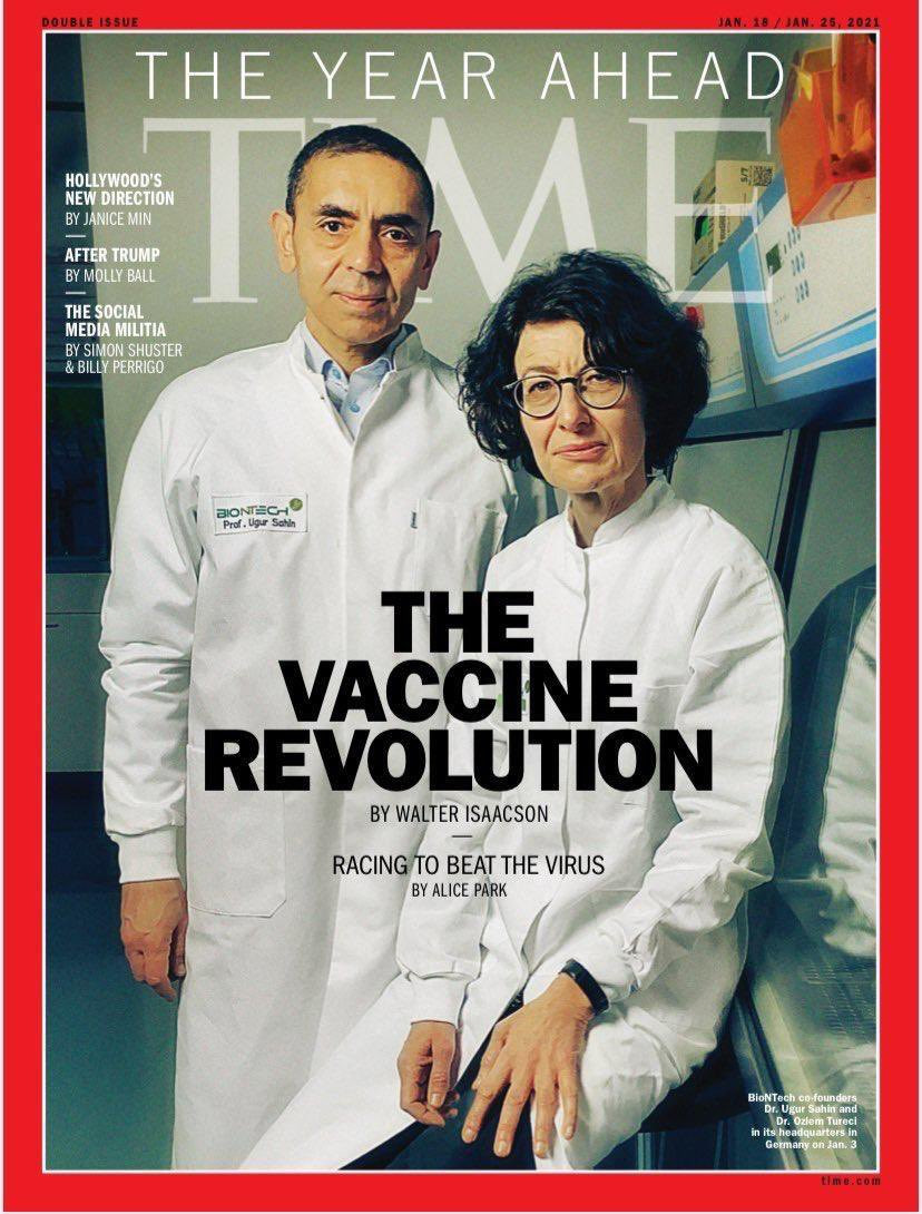 Özlem Türeci ve Uğur Şahin, bu kez Time'ın kapağında - Resim : 1