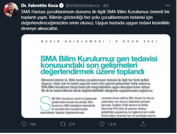 Fahrettin Koca'dan SMA hastalarıyla ilgili flaş açıklama - Resim : 1