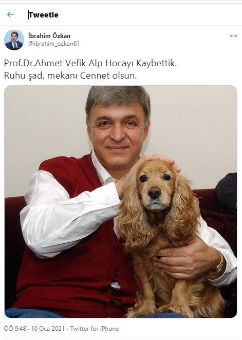 Prof. Dr. Ahmet Vefik Alp hayatını kaybetti - Resim : 1