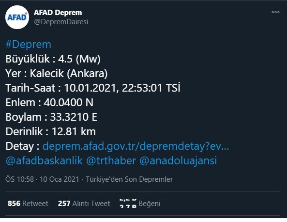 Ankara'da 4.5 şiddetinde deprem meydana geldi! - Resim : 2