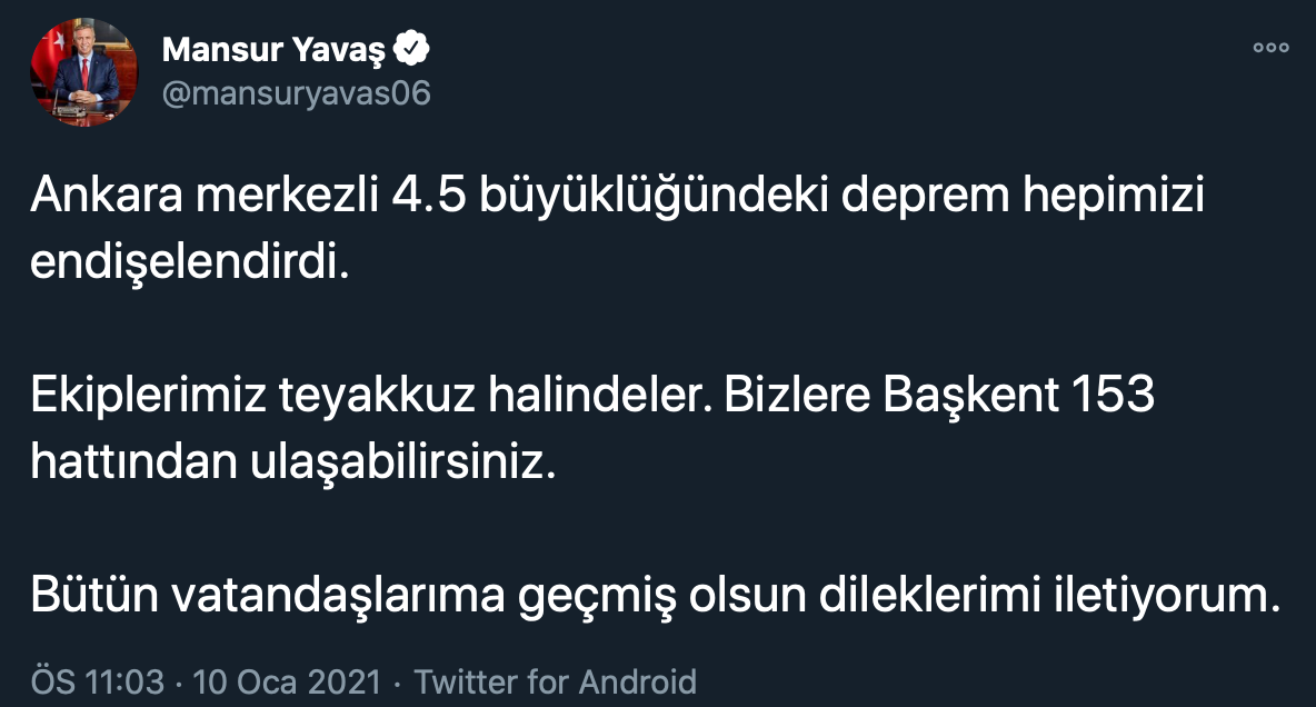 Mansur Yavaş'tan Ankara depremi açıklaması! - Resim : 2