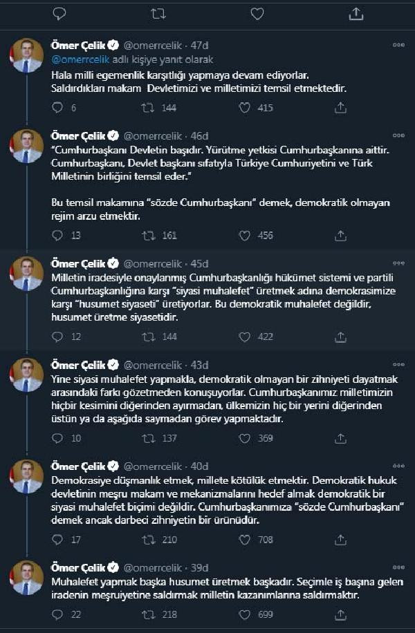 AKP Sözcüsü Ömer Çelik 'Sözde Cumhurbaşkanı' ifadesini darbeye bağladı - Resim : 1