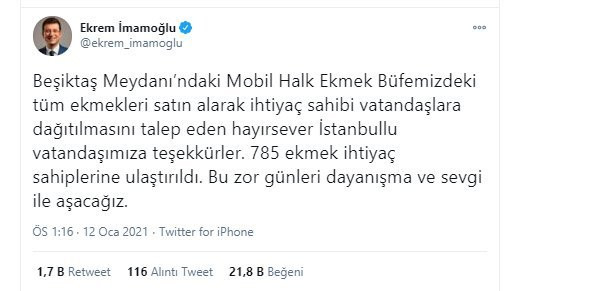 İmamoğlu'nun teşekkürü bir anda kampanyaya dönüştü - Resim : 1