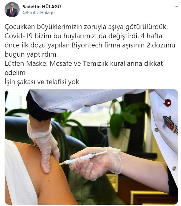 Türkiye'ye 'gizlice' getirildiği söylenen Biontech aşısıyla ilgili skandal: İkinci dozunu bugün yaptırdım! - Resim : 1