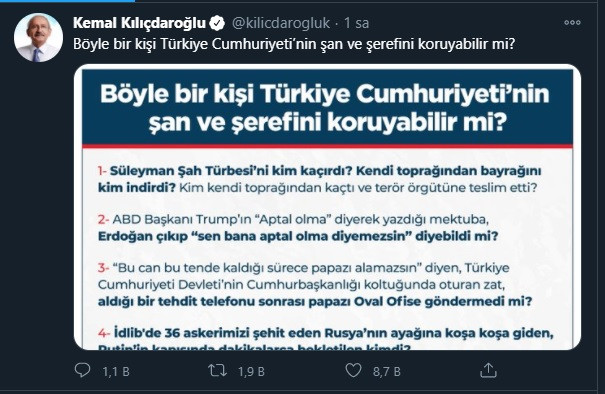 Kılıçdaroğlu: Böyle bir kişi Türkiye Cumhuriyeti’nin şan ve şerefini koruyabilir mi? - Resim : 1