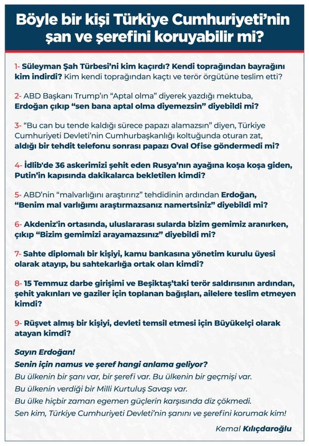 Kılıçdaroğlu: Böyle bir kişi Türkiye Cumhuriyeti’nin şan ve şerefini koruyabilir mi? - Resim : 2