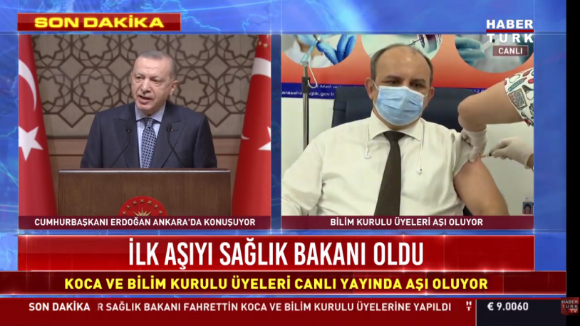 Fahrettin Koca ve Bilim Kurulu üyeleri aşı olurken Erdoğan muhalefeti eleştirdi! - Resim : 1