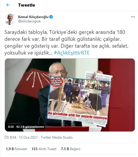 Kemal Kılıçdaroğlu: Saraydaki tabloyla, Türkiye’deki gerçek arasında 180 derece fark var - Resim : 1