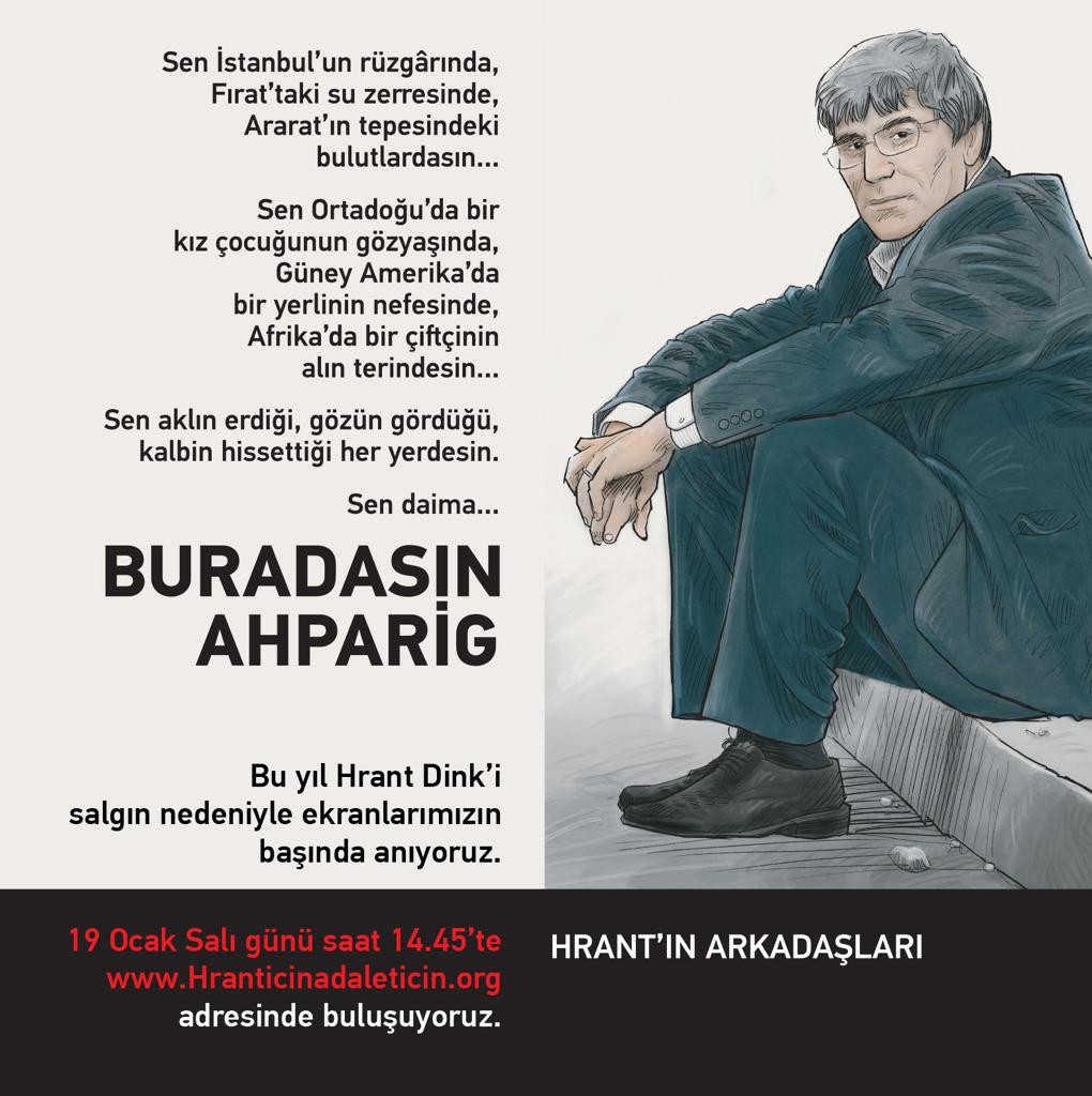 Hrant Dink anması salgın nedeniyle internet üzerinden olacak - Resim : 1